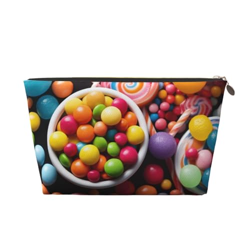 NTVOWPZO Reise-Kulturbeutel für Damen und Herren, bunt, Süßigkeiten, Make-up-Tasche, große Kapazität, Kosmetiktasche, wasserabweisend, Kosmetiktasche, Gold, One Size NTVOWPZO Reise-Kulturbeutel für Damen und Herren, bunt, Süßigkeiten, Make-up-Tasche, große Kapazität, Kosmetiktasche, wasserabweisend, Kosmetiktasche, Gold, One Size von NTVOWPZO