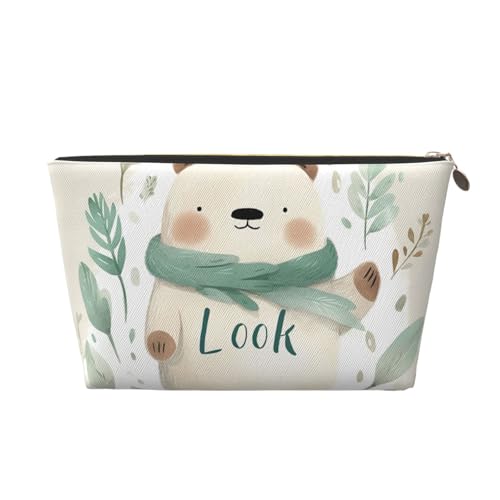 NTVOWPZO Reise-Kulturbeutel für Damen und Herren, der Bär ist winkend, Make-up-Tasche, große Kapazität, Kosmetiktasche, wasserabweisend, Kosmetiktasche, gold, Einheitsgröße NTVOWPZO Reise-Kulturbeutel für Damen und Herren, der Bär ist winkend, Make-up-Tasche, große Kapazität, Kosmetiktasche, wasserabweisend, Kosmetiktasche, gold, Einheitsgröße von NTVOWPZO