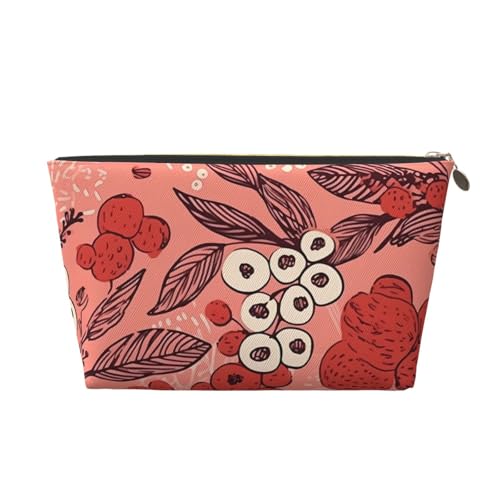 NTVOWPZO Reise-Kulturbeutel für Damen und Herren, rote Beeren und Blätter, Make-up-Tasche, große Kapazität, Kosmetiktasche, wasserabweisend, Kosmetiktasche, gold, Einheitsgröße NTVOWPZO Reise-Kulturbeutel für Damen und Herren, rote Beeren und Blätter, Make-up-Tasche, große Kapazität, Kosmetiktasche, wasserabweisend, Kosmetiktasche, gold, Einheitsgröße von NTVOWPZO