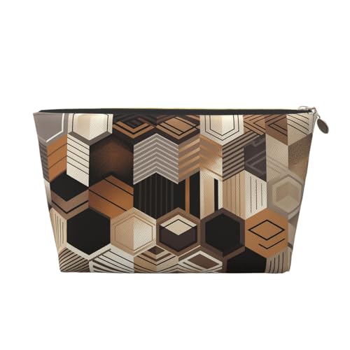 NTVOWPZO Reise-Kulturbeutel für Damen und Herren, sechseckig, Make-up-Tasche, großes Fassungsvermögen, wasserdicht, Kosmetiktasche, gold, Einheitsgröße NTVOWPZO Reise-Kulturbeutel für Damen und Herren, sechseckig, Make-up-Tasche, großes Fassungsvermögen, wasserdicht, Kosmetiktasche, gold, Einheitsgröße von NTVOWPZO