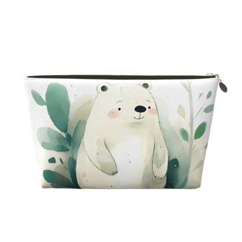 NTVOWPZO Reise-Kulturbeutel für Damen und Herren, weißer Cartoon-Bär, Make-up-Tasche, große Kapazität, Kosmetiktasche, wasserabweisend, Kosmetiktasche, gold, Einheitsgröße NTVOWPZO Reise-Kulturbeutel für Damen und Herren, weißer Cartoon-Bär, Make-up-Tasche, große Kapazität, Kosmetiktasche, wasserabweisend, Kosmetiktasche, gold, Einheitsgröße von NTVOWPZO