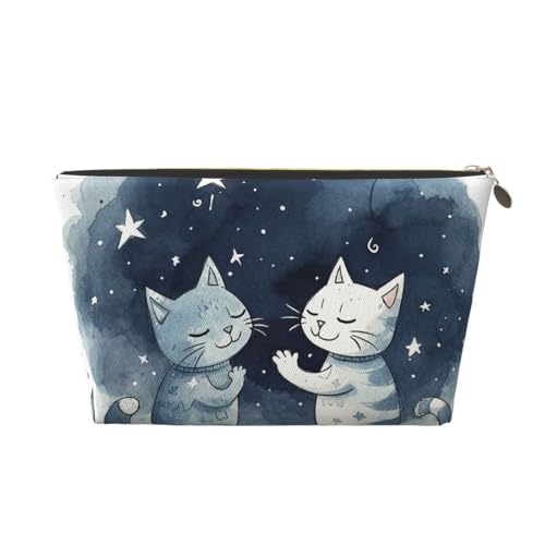NTVOWPZO Reise-Kulturbeutel für Damen und Herren, zwei Katzen, heben die Hände, Make-up-Tasche, große Kapazität, Kosmetiktasche, wasserabweisend, Kosmetiktasche, gold, Einheitsgröße NTVOWPZO Reise-Kulturbeutel für Damen und Herren, zwei Katzen, heben die Hände, Make-up-Tasche, große Kapazität, Kosmetiktasche, wasserabweisend, Kosmetiktasche, gold, Einheitsgröße von NTVOWPZO