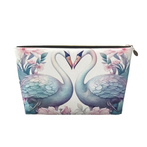 NTVOWPZO Reise-Kulturbeutel für Damen und Herren, zwei Schwäne, symmetrische Make-up-Tasche, große Kapazität, Kosmetiktasche, wasserabweisend, Kosmetiktasche, gold, Einheitsgröße NTVOWPZO Reise-Kulturbeutel für Damen und Herren, zwei Schwäne, symmetrische Make-up-Tasche, große Kapazität, Kosmetiktasche, wasserabweisend, Kosmetiktasche, gold, Einheitsgröße von NTVOWPZO