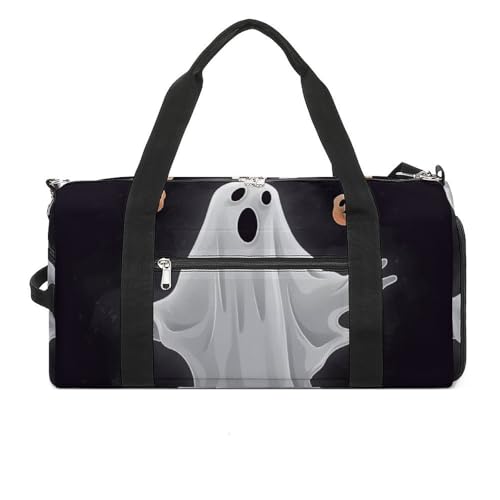 Sportbeutel für Herren und Damen, Reisetasche, Schwarz und Halloween, Gymbag, Sporttasche für Reisen, Stil, Einheitsgröße, Einheitsgröße, Stil:, Einheitsgröße von NTVOWPZO