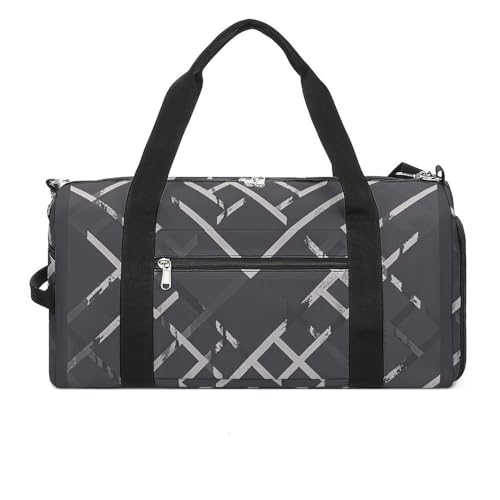 Sportbeutel für Herren und Damen, Reisetasche mit weißen gepunkteten Linien, leicht, Handgepäck, Sporttasche für Reisen, Stil, Einheitsgröße, Einheitsgröße, Stil:, Einheitsgröße von NTVOWPZO