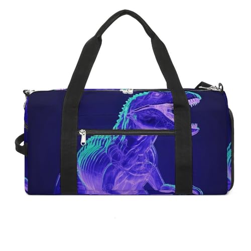 Sporttasche für Damen und Herren, Reisetasche, Reisetasche, Dinosaurier-Stil, Handgepäcktasche mit Schuhfach, Einheitsgröße, Einheitsgröße, Stil:, Einheitsgröße von NTVOWPZO