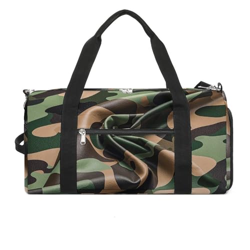 Sporttasche für Herren und Damen, Reisetasche, Armee, Digital, Camouflage, Handgepäcktasche mit Schuhfach, Stil, Einheitsgröße, Einheitsgröße, Stil:, Einheitsgröße von NTVOWPZO