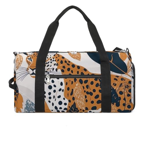 Sporttasche für Herren und Damen, Reisetasche, gepunktet, Blätter, Handgepäcktasche mit Schuhfach, Einheitsgröße, Einheitsgröße, Stil:, Einheitsgröße von NTVOWPZO
