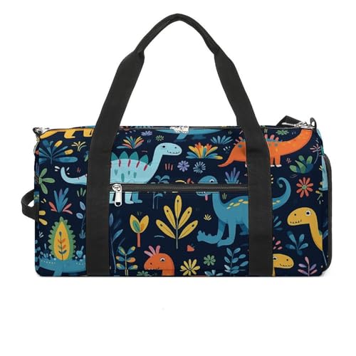 Sporttasche für Herren und Damen, Reisetasche, lebendiger Dinosaurier-Handgepäck, Wochenendtasche mit Schuhfach, Stil, Einheitsgröße, Einheitsgröße, Stil:, Einheitsgröße von NTVOWPZO