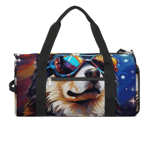 Sporttasche für Männer und Frauen, Reisetasche, mit Brille, Handgepäck, Wochenendtasche mit Schuhfach, Stil, Einheitsgröße, Einheitsgröße, Stil:, Einheitsgröße von NTVOWPZO