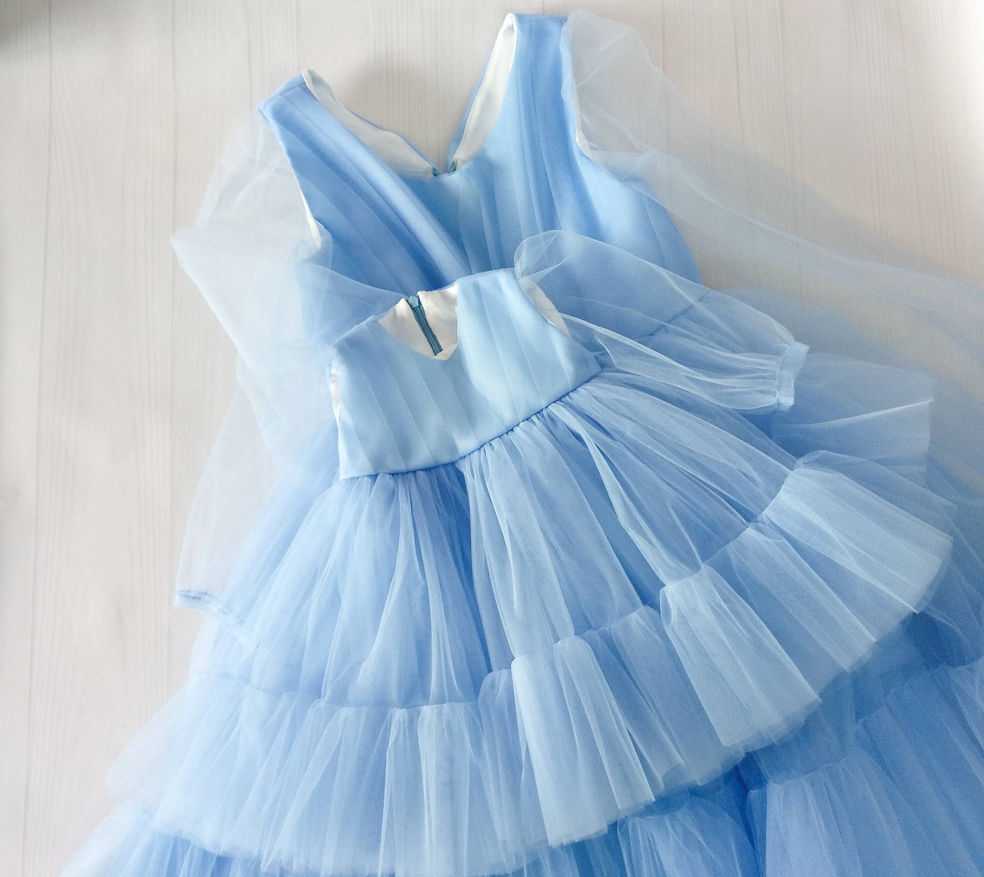 Mutter Tochter Tüllkleider, Mama Und Ich Passender Look, Formelle Kleider, Langes Partyoutfit, Erstgeburtstagskleider, Baby Mädchenkleid von NTyravskaDesign