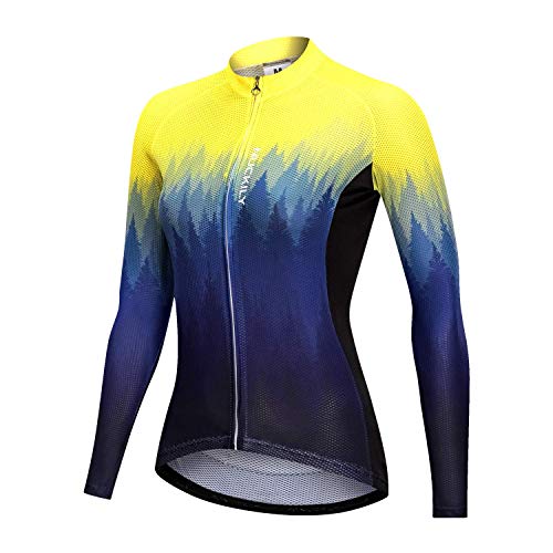 NUCKILY Damen Langarmshirts Radtrikots Radfahren Jersey Langarm Fahrrad Kleidung Shirts Tragen Mit 4 Taschen NUCKILY Damen Langarmshirts Radtrikots Radfahren Jersey Langarm Fahrrad Kleidung Shirts Tragen Mit 4 Taschen von NUCKILY