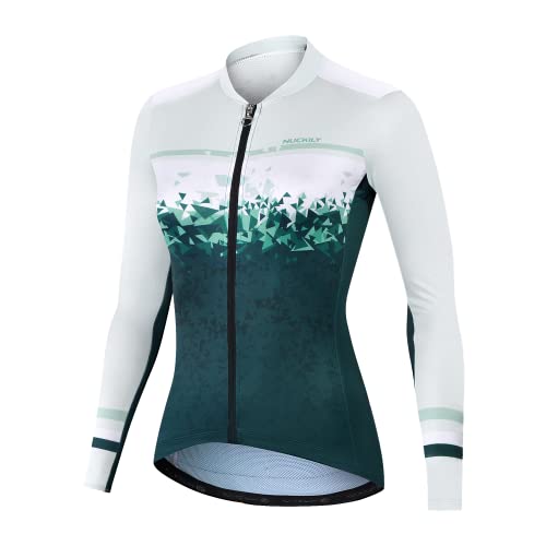 NUCKILY Fahrradbekleidung Damen | Mountainbike-Kleidung | Sommer-Rad-Top Langarm | MTB-Jersey | Schnelltrocknend Mit 3 Taschen NUCKILY Fahrradbekleidung Damen | Mountainbike-Kleidung | Sommer-Rad-Top Langarm | MTB-Jersey | Schnelltrocknend Mit 3 Taschen von NUCKILY