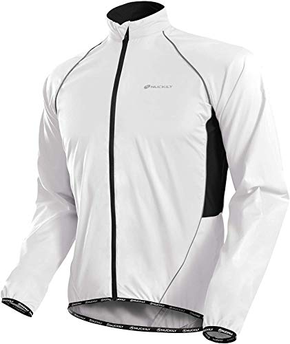 NUCKILY Fahrradjacke Herren Leichte Anti-UV Jersey Winddicht Wasserabweisend Mantel Laufen Windbreaker Regenmantel Outdoor Sportbekleidung von NUCKILY