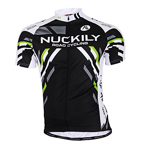 NUCKILY Herren Radtrikot Fahrradtrikot Kurzarm Fahrradbekleidung Fahrrad Trikot T Shirt für Männer Atmungsaktive Cycling Jersey Schnell Trocknen Radsport Bekleidung von NUCKILY