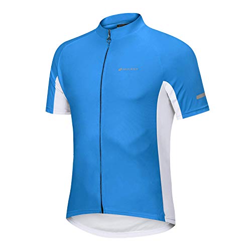 NUCKILY Herren Radtrikot Fahrradtrikot Kurzarm Fahrradbekleidung Fahrrad Trikot T Shirt für Männer Atmungsaktive Cycling Jersey Schnell Trocknen Radsport Bekleidung von NUCKILY