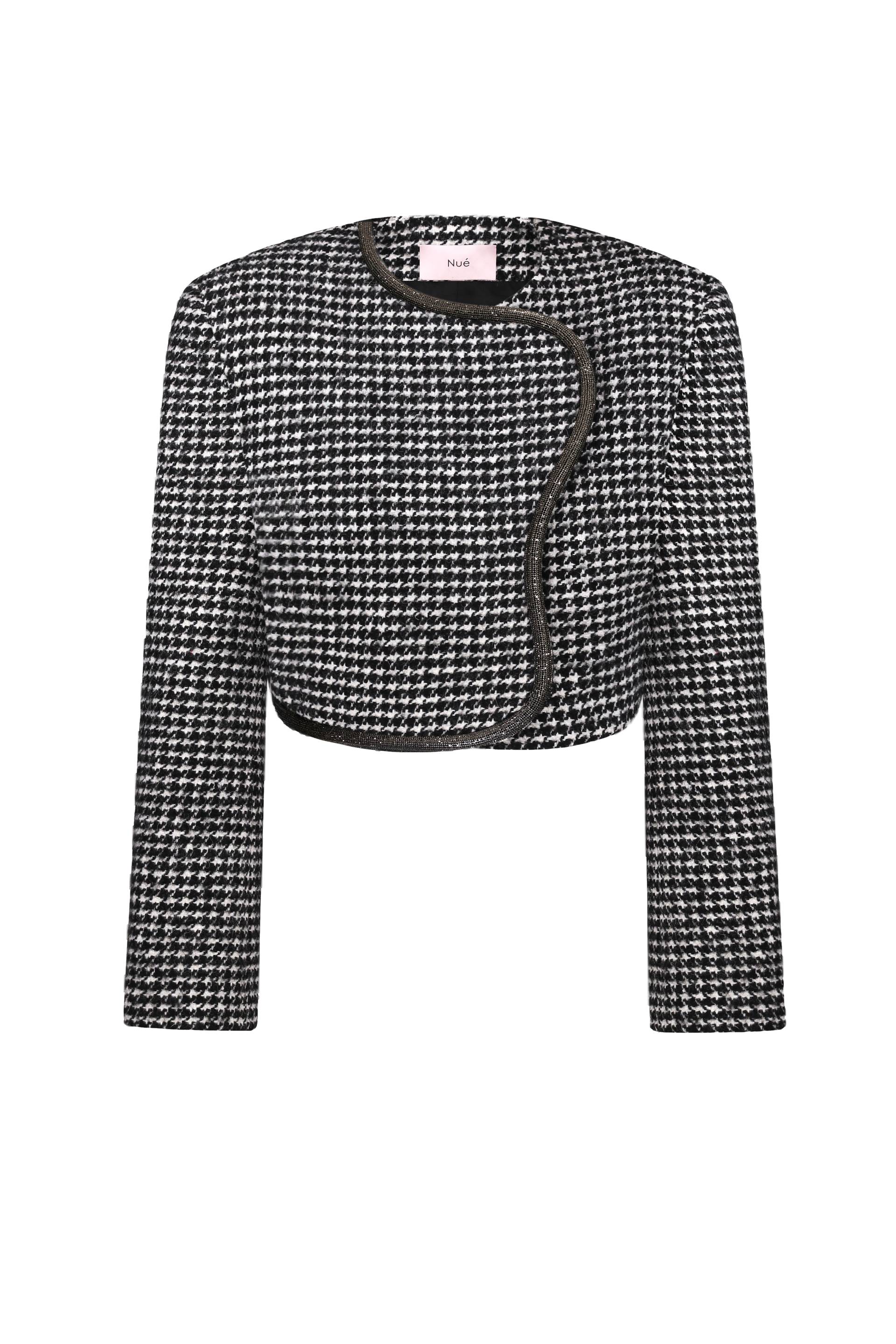 HOUNDSTOOTH CROPPED BLAZER von NUÉ