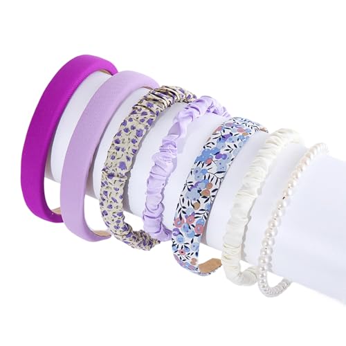 1 x Set Universal-Stirnbänder mit synthetischen Perlen, sicherer Sitz, angenehm zu tragen von NUEAYMS