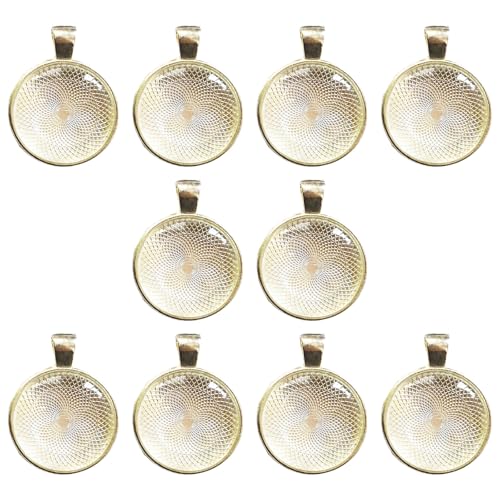 10 Stück 25 mm Runde Anhänger Tablett Tablett Anhänger Anhänger Zubehör Schmuckherstellung Zubehör und Schlüsselanhänger Bastelbedarf von NUEAYMS