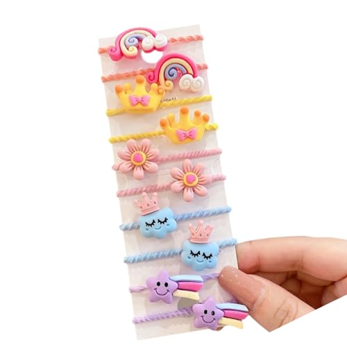 10 schöne Cartoon-Haarringe, einfaches Haarstyling-Zubehör für Kinder von NUEAYMS