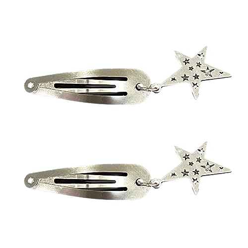 2 Stück Stern Haarspange Stern Haarnadel Stern Haarspange Stern Haarnadel Stern Haarspange Kopfbedeckung Legierung Material für Mädchen Sternförmige Haarspange von NUEAYMS