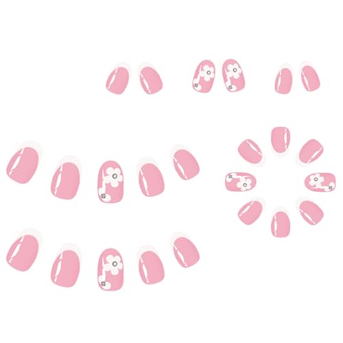 24 Stück Press on Nails Mandel Künstliche Nägel Acryl Fingernägel für Frauen von NUEAYMS
