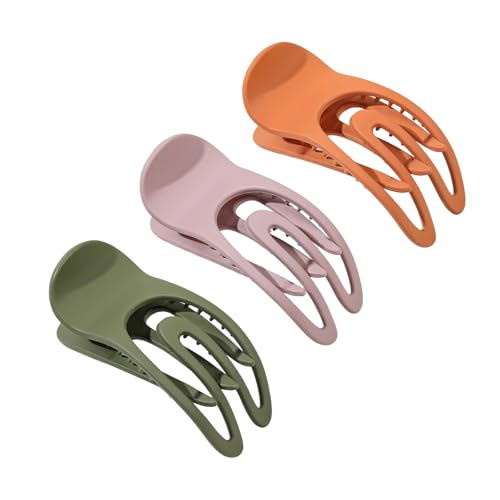 3 x matte Haarspangen, flache Haarklammern, große Kugel, dünne Ups, für Damen und Mädchen, Styling-Werkzeug, starker Griff für rutschfeste Kugeln von NUEAYMS