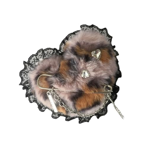 Brosche in Herzform mit Strasssteinen für Damen und Kinder, Haar-Accessoire von NUEAYMS