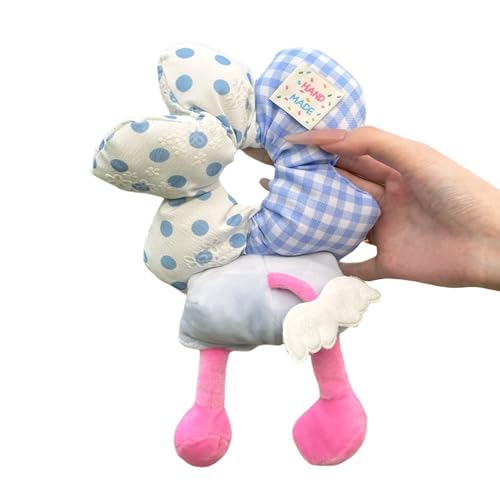 Cartoon-Design, weicher, elastischer Stoff, Haarschmuck, Blumenstickerei, elastisches Haar, schrumpfig, weicher Stoff von NUEAYMS