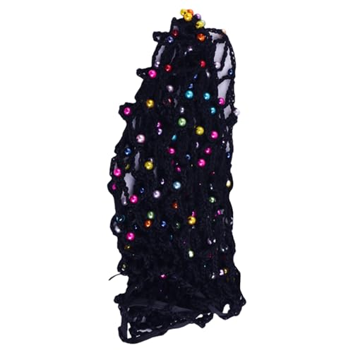 Häkel-Haarnetz aus Polyester-Mesh mit Kunstperlen von NUEAYMS