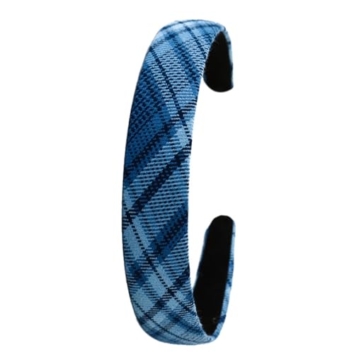 Klassisches kariertes Haarband aus atmungsaktivem Stoff, breit für Reisen im Alltag für Teenager von NUEAYMS