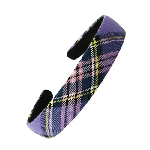 Klassisches kariertes Haarband aus atmungsaktivem Stoff, breit für Reisen im Alltag für Teenager von NUEAYMS