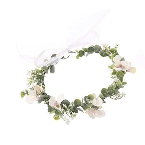 Leichter künstlicher Kranz für Damen, Brautschmuck mit künstlichem Eukalyptus Leichter künstlicher Kranz für Damen, Brautschmuck mit künstlichem Eukalyptus von NUEAYMS