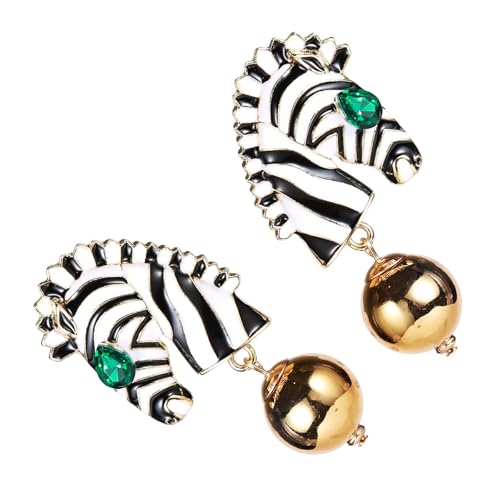 Moderne Zebras-inspirierte Ohrhänger mit Zebras-Motiven, modische Ohrringe in Schwarz und Weiß, für Damen, Party, Schmuck, Zinklegierung Moderne Zebras-inspirierte Ohrhänger mit Zebras-Motiven, modische Ohrringe in Schwarz und Weiß, für Damen, Party, Schmuck, Zinklegierung von NUEAYMS