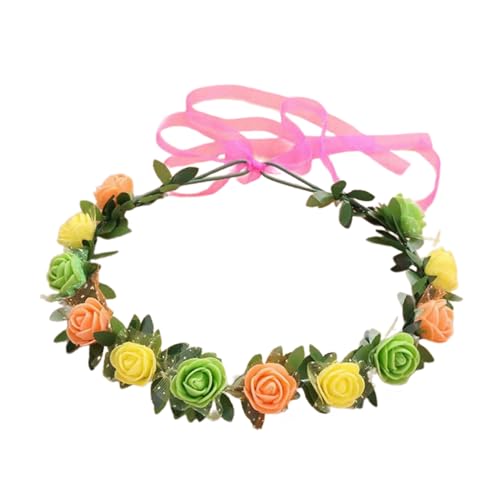 NUEAYMS Blumengirlande, Krone, Haarkranz, Blumen-Haarbänder, Brautschmuck, Boho-Blumenkronen für Frauen, florales Haar-Accessoire NUEAYMS Blumengirlande, Krone, Haarkranz, Blumen-Haarbänder, Brautschmuck, Boho-Blumenkronen für Frauen, florales Haar-Accessoire von NUEAYMS