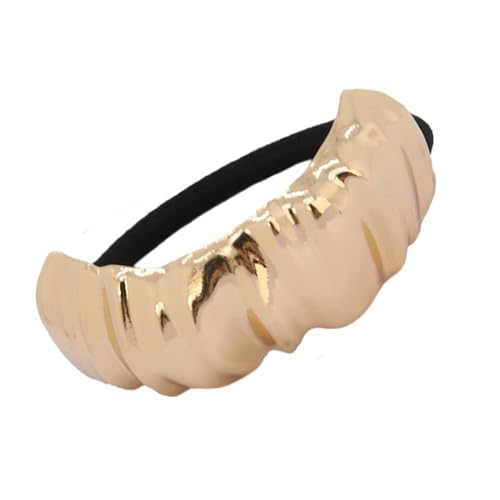 NUEAYMS Metall-Haargummis, Pferdeschwanz-Manschetten für Damen und Mädchen, modisches Haar-Accessoire, elegante Haarmanschette, Party-Kopfbedeckung von NUEAYMS