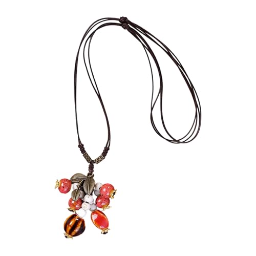NUEAYMS Von der Natur inspirierte Keramik-Halskette, strukturierter Blattanhänger, angenehm zu tragen, verstellbare Kette, modisches Accessoire, täglicher Gebrauch, einzigartiger, von der Natur NUEAYMS Von der Natur inspirierte Keramik-Halskette, strukturierter Blattanhänger, angenehm zu tragen, verstellbare Kette, modisches Accessoire, täglicher Gebrauch, einzigartiger, von der Natur von NUEAYMS