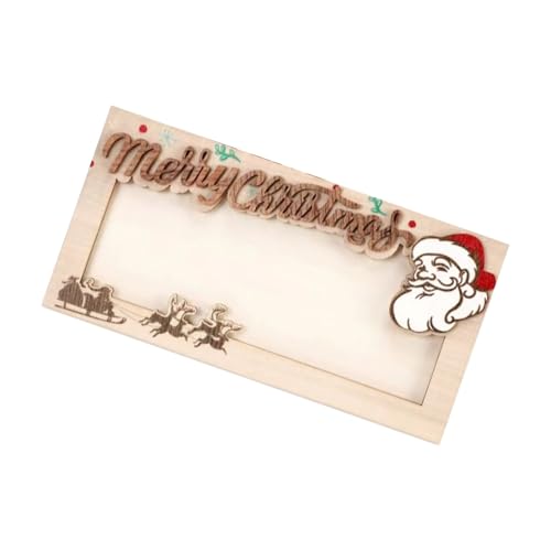 NUEAYMS Weihnachtsgeldhalter Holzgeldumschlag Stilvoller Geschenk Wallet Feierlicher Clip Für Urlaubsfeiern Und Versammlungen von NUEAYMS