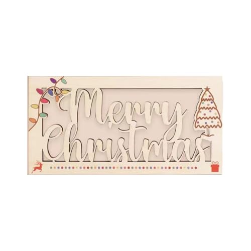 NUEAYMS Weihnachtsgeldhalter Holzgeldumschlag Stilvoller Geschenk Wallet Feierlicher Clip Für Urlaubsfeiern Und Versammlungen von NUEAYMS