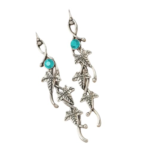 Ohrhänger mit Blatt-Silhouetten, Kristall, bequeme Ohranhänger, stilvolle Metall-Ohrbekleidung, Accessoire für moderne Damen-Schmuck-Accessoires, Einheitsgröße, Wie beschrieben, Wie beschrieben Ohrhänger mit Blatt-Silhouetten, Kristall, bequeme Ohranhänger, stilvolle Metall-Ohrbekleidung, Accessoire für moderne Damen-Schmuck-Accessoires, Einheitsgröße, Wie beschrieben, Wie beschrieben von NUEAYMS
