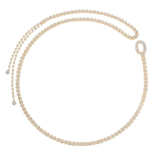 Strassverzierte Taillenkette, modisch, Damen, Eleganz, Körper, Abendkleidung, funkelnde Kristall-Taille von NUEAYMS