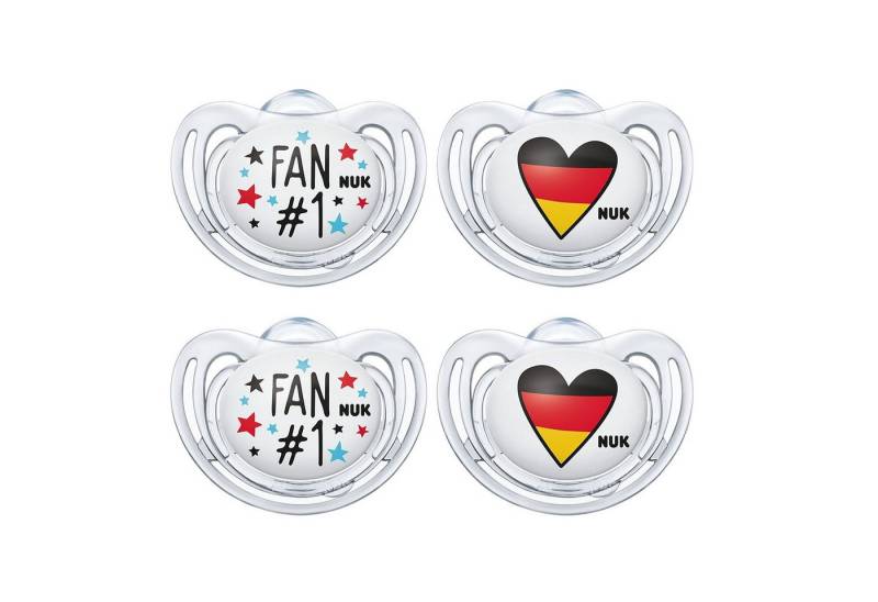 NUK Schnuller NUK Baby Schnuller Fussball/Herz Silikon 6-18M von NUK