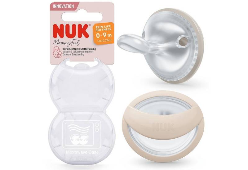 NUK Schnuller NUK MommyFeel Schnuller Silikon Grau Gr.1 – natürlich & weich von NUK
