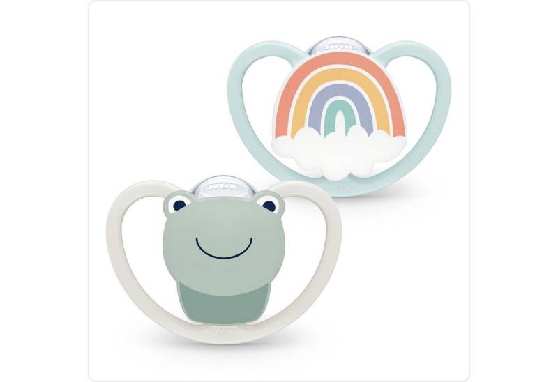 NUK Schnuller Space Silikon Kieferform 0-6M inkl. Box von NUK