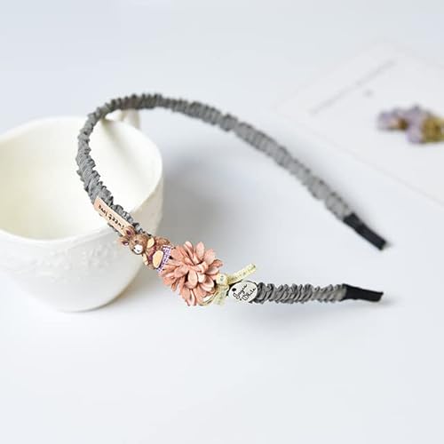 Koreanische Blumen-Stirnband für Mädchen, Strass-Krone, Haarbänder für Frauen und Mädchen, Haar-Accessoires, Party, handgefertigter Schmuck von NUKAF