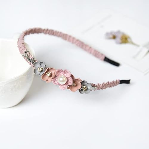 Koreanische Blumen-Stirnband für Mädchen, Strass-Krone, Haarbänder für Frauen und Mädchen, Haar-Accessoires, Party, handgefertigter Schmuck von NUKAF