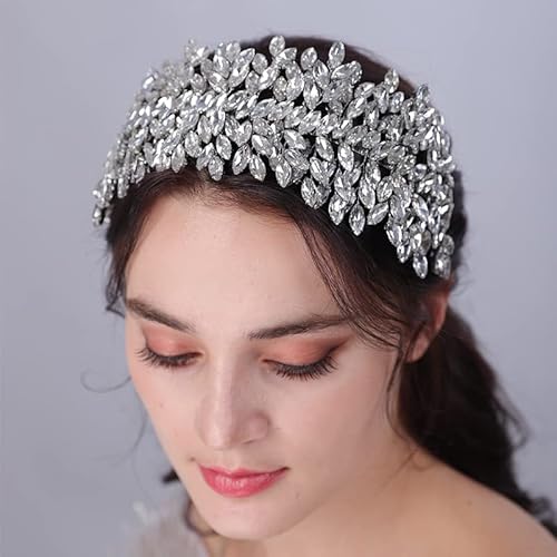 Luxus Strass Hochzeit Kopfschmuck Frauen Stirnband für Braut Kopfschmuck Mode Hochzeit Haarschmuck Handarbeit Vintage Stil von NUKAF