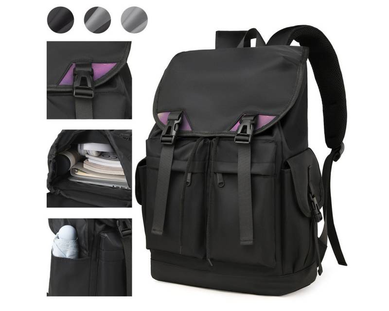 NULSTA Rucksack Herren Damen Wasserabweisend Laptop Freizeitrucksack, Schulrucksack Tagesrucksack Trekkingrucksacke für Freizeit Job Outdoor von NULSTA