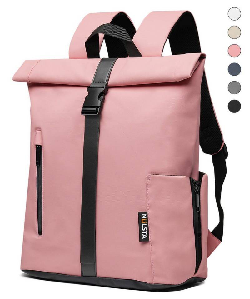 NULSTA Rucksack Rolltop Rucksack Wasserdicht Damen & Herren Daypack Freizeitrucksack, 30*15*40cm,Cityrucksack,Tourenrucksack,Schulrucksack von NULSTA