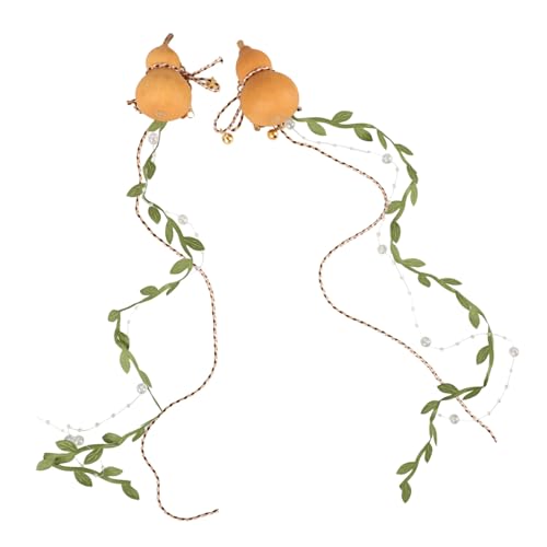 NULYLU 1paar Gourd Haarspangen Für Mädchen Cartoon Haarklammern Dekorative Haarclips Aus Natürlichem Gourd Mit Grünem Und Quaste Kreative Handgefertigte Haaraccessoires Für Jeden von NULYLU